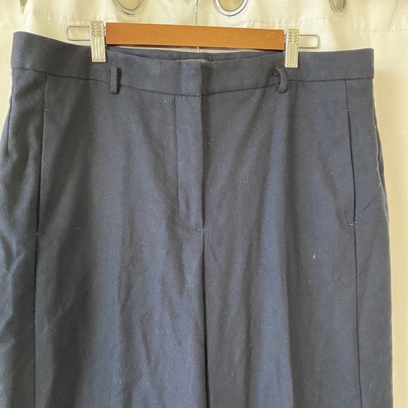 Ann Taylor Dress Pants Womens 14 Blue Wool Blend Wide Leg Trouser - Picture 3 of 14